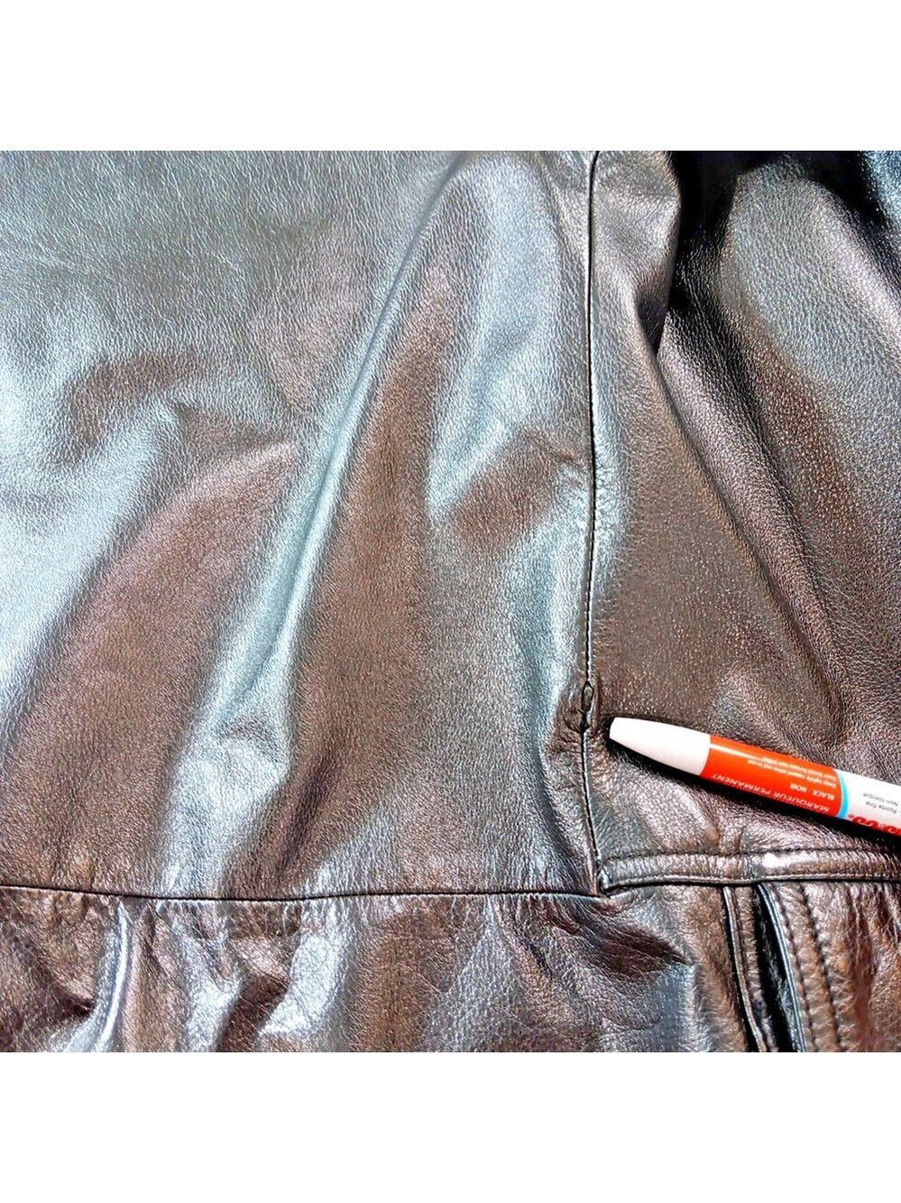 Small 4-6 Danier Leather Y2K Womens Black Leather Jacket Thinsulate 2001 Design - Picture 10 of 13